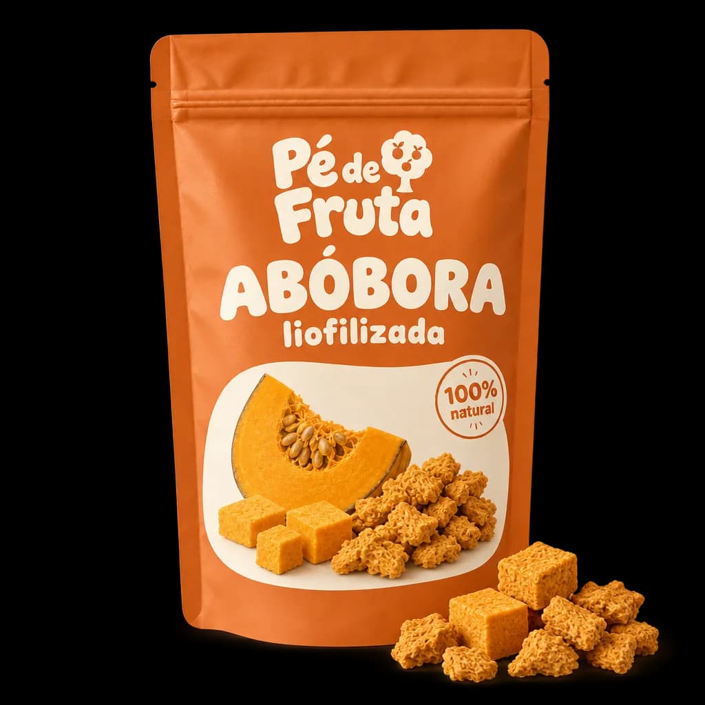 Embalagem Pé de Fruta de Abóbora liofilizada