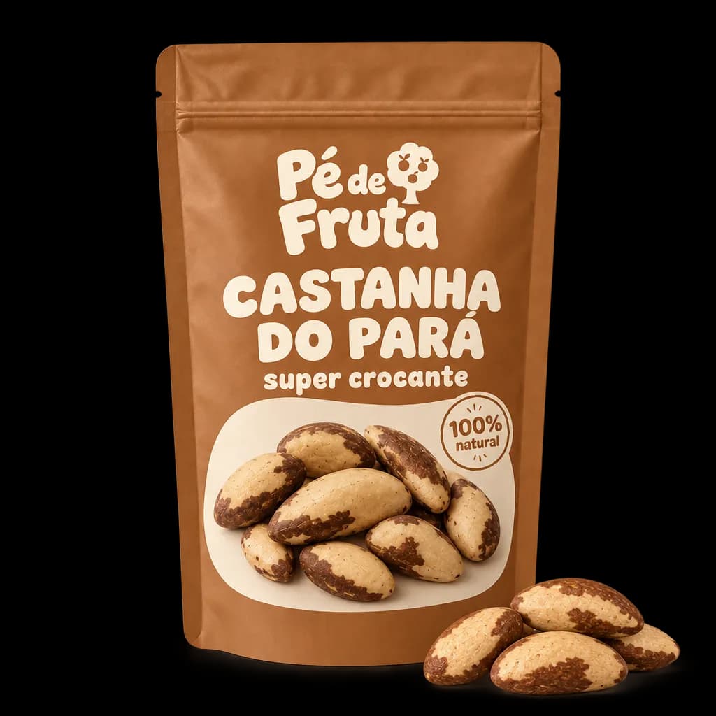 Embalagem Pé de Fruta de Castanha-do-pará super crocante