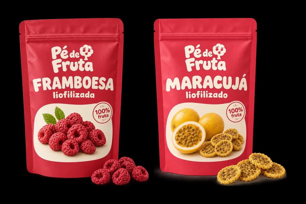 Embalagem Pé de Fruta de Dupla Framboesa + Maracujá liofilizados