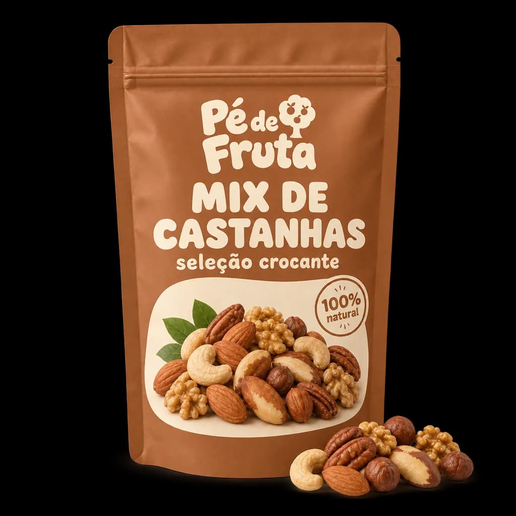 Embalagem Pé de Fruta de Mix de castanhas seleção crocante